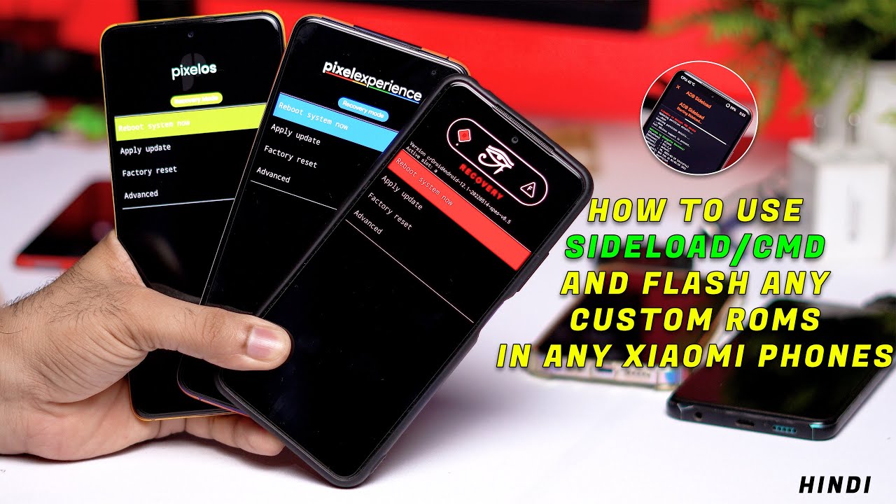How to use PE Recovery & Sideload/CMD Method and flash Any Custom ROM in Any Xiaomi Phone 🔥 🔥