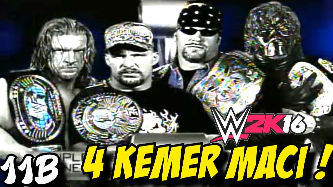WWE 2K16 Türkçe Hikaye | Ortada Resmen 4 KEMER | 1H11B | Ps 4
