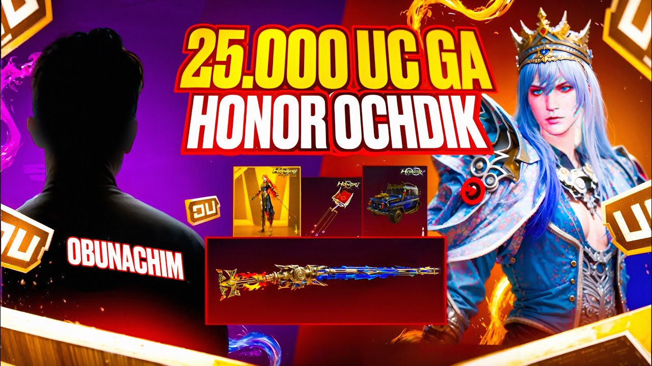 25.000 uc ga OBUNACHIM va OʻZIMNI akauntimda HONOR ULTIMATENI ochamiz.