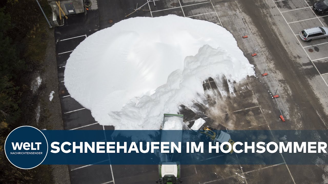 SNOWFARMING: Bayerisches Oberstdorf versucht tausende Kubikmeter Schnee über den Sommer zu retten