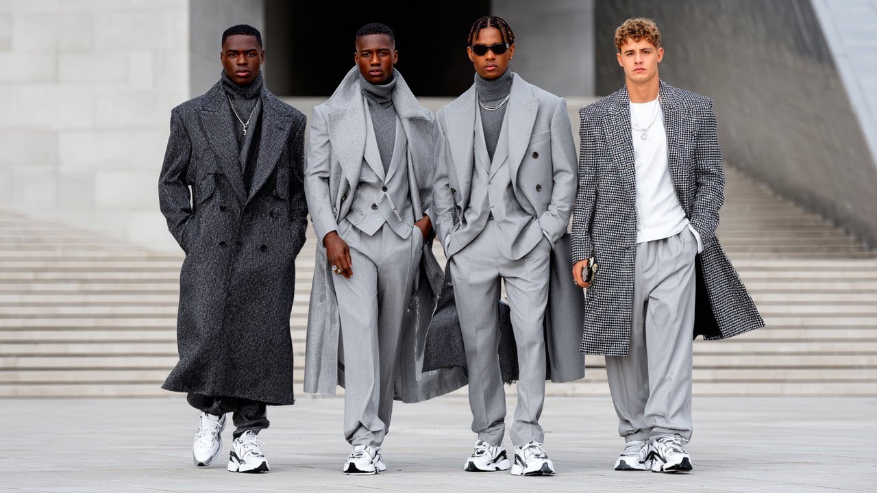 Вдохновение для мужской коллекции Dior весна/лето 2026 | Классический крой, мягкие оттенки серого...