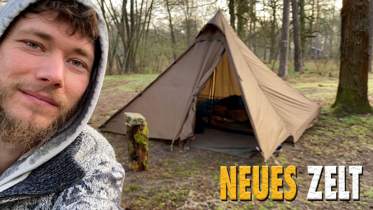 24h Biwak im neuen Tipi Zelt mit Hund | Wildsichtung | Sonnenaufgang | Outdoor deutsch | Bushcraft