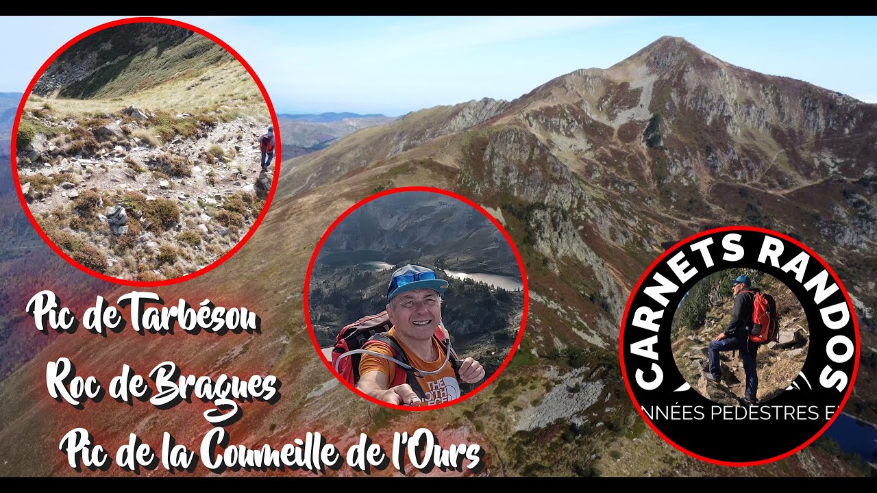 Pic de Tarbésou, roc de Bragues & Pic de la Coumeille de l'Ours depuis le port de paillères