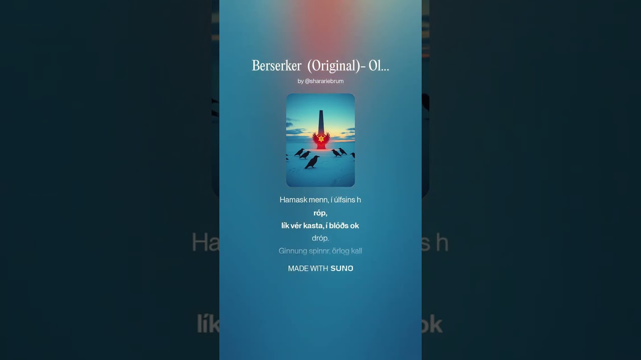 Berserker  - Original  Old Norse Chant / Warsong