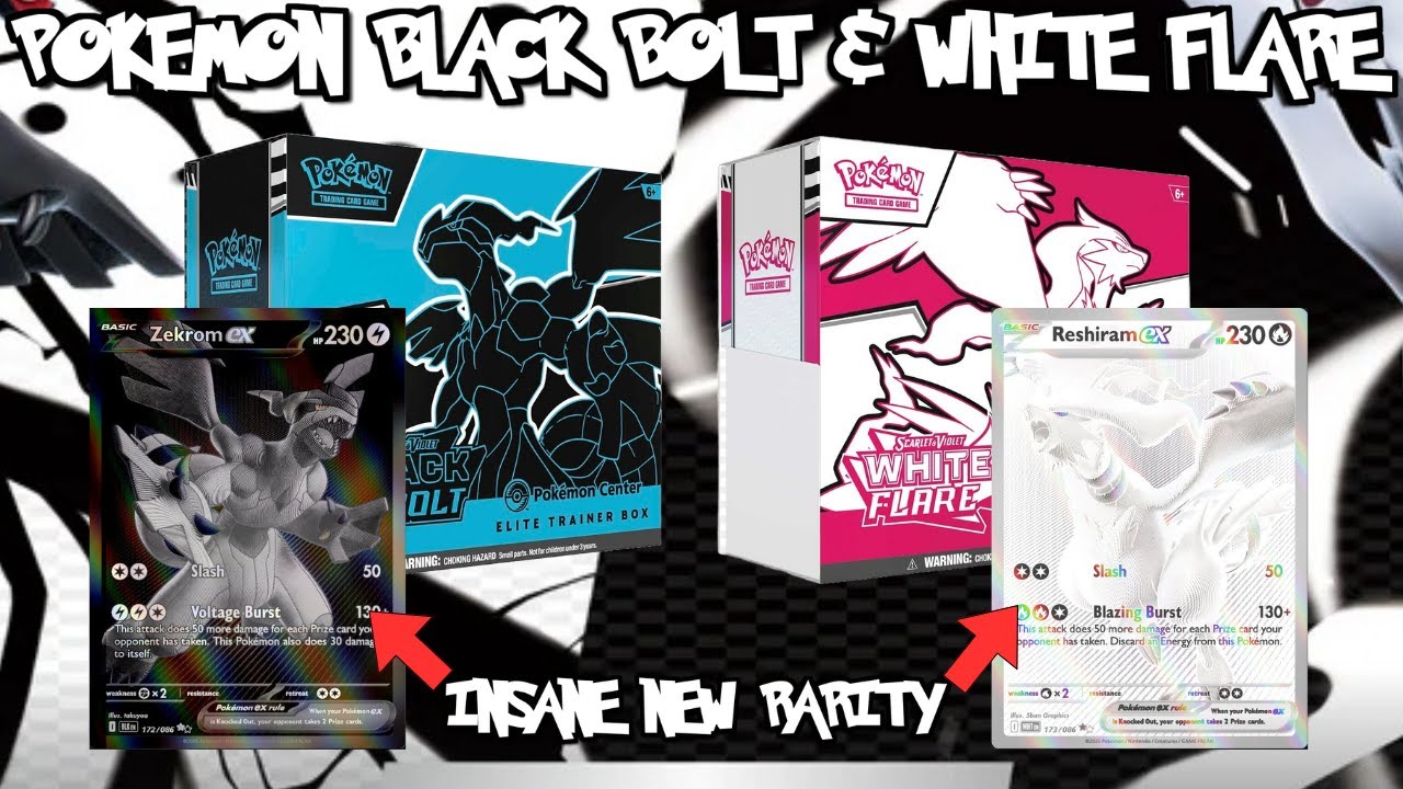 BEST EVER POKEMON SET?! (Pokemon Black Bolt & White Flare Pokemon Center Elite Trainer Box Opening)