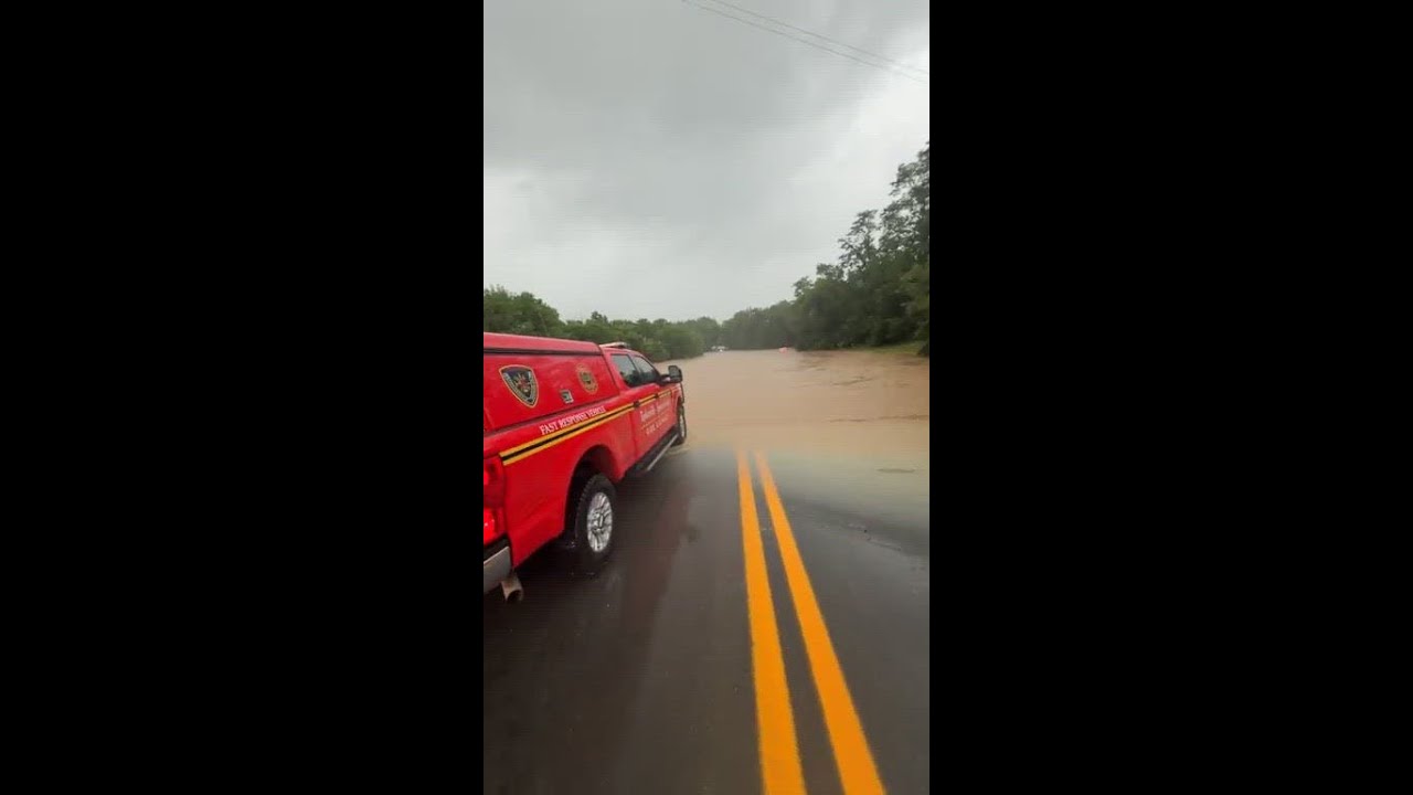 Car caught in flash flood waters in Spencer County