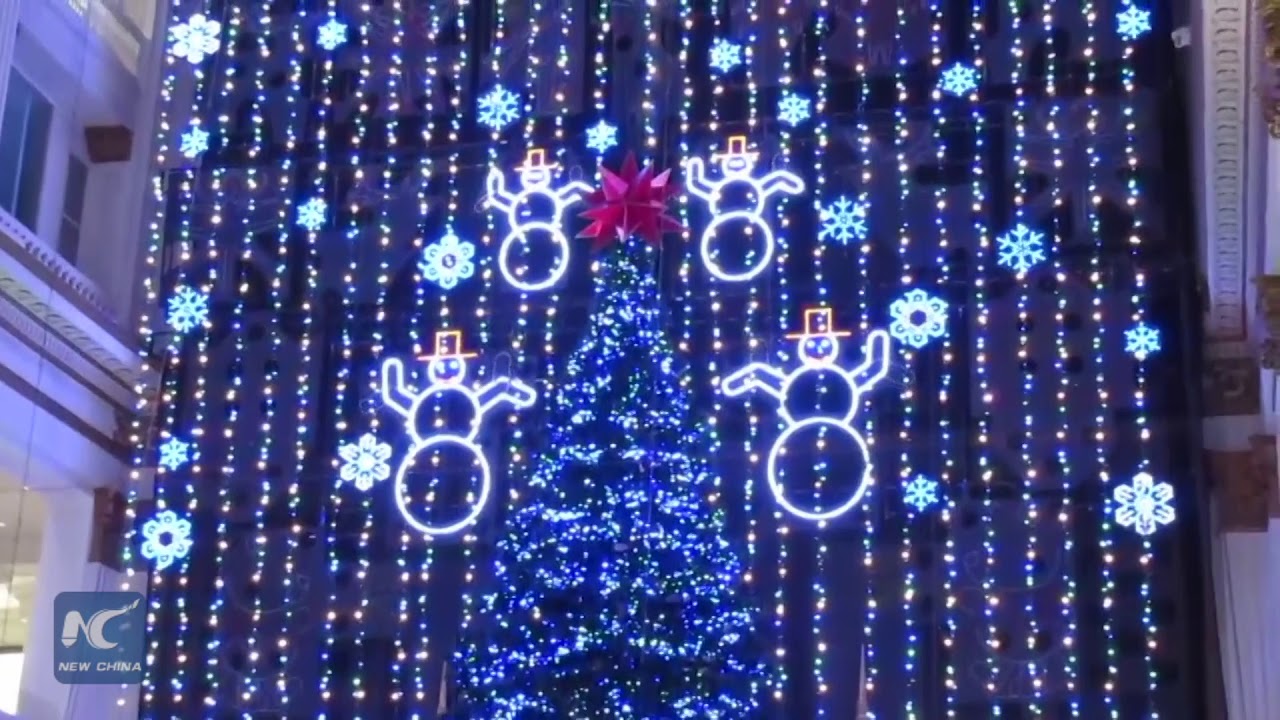 Christmas Light Show at Macy's in Philadelphia Pennsylvania