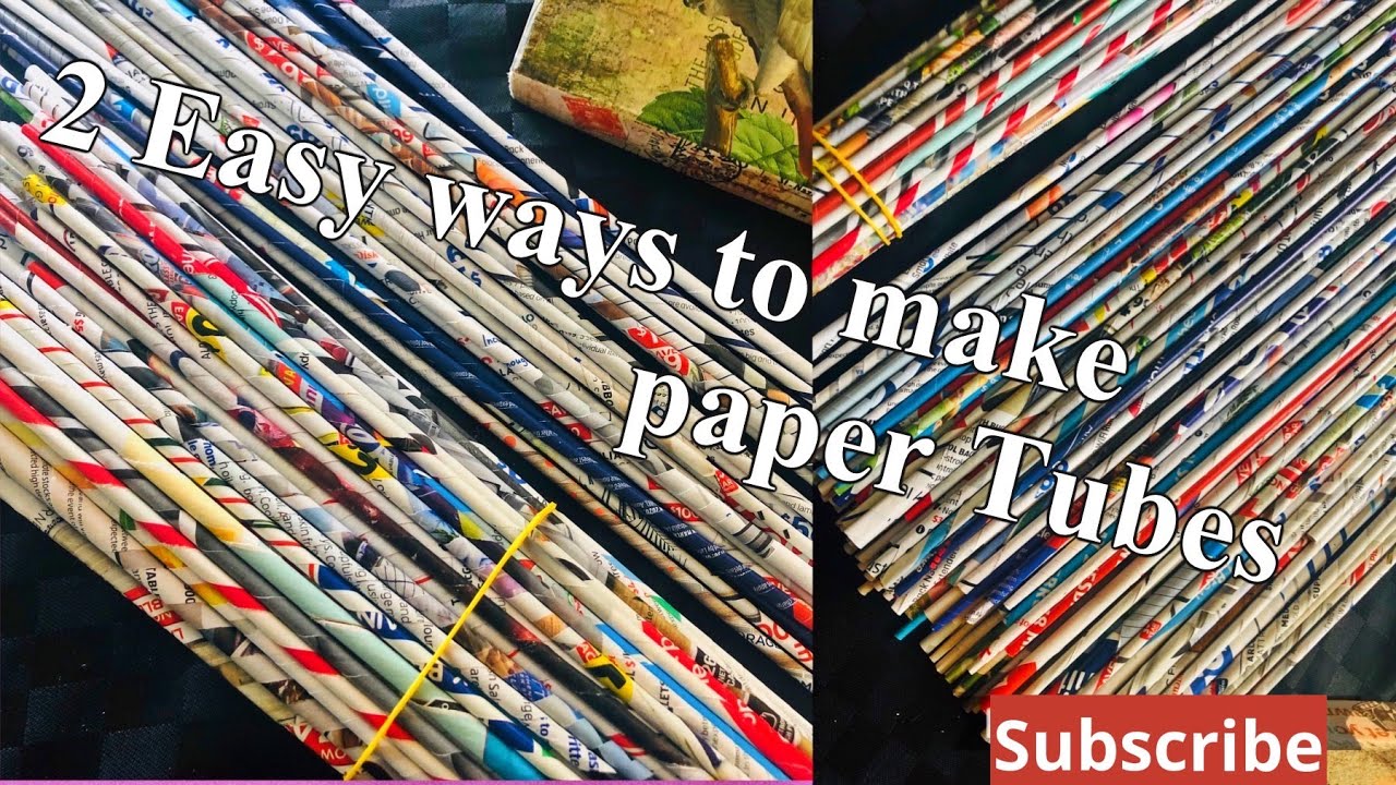 How to make paper Tubes | Paper Weaving for Beginners | How to make Newspaper Tubes | Basic Tutorial