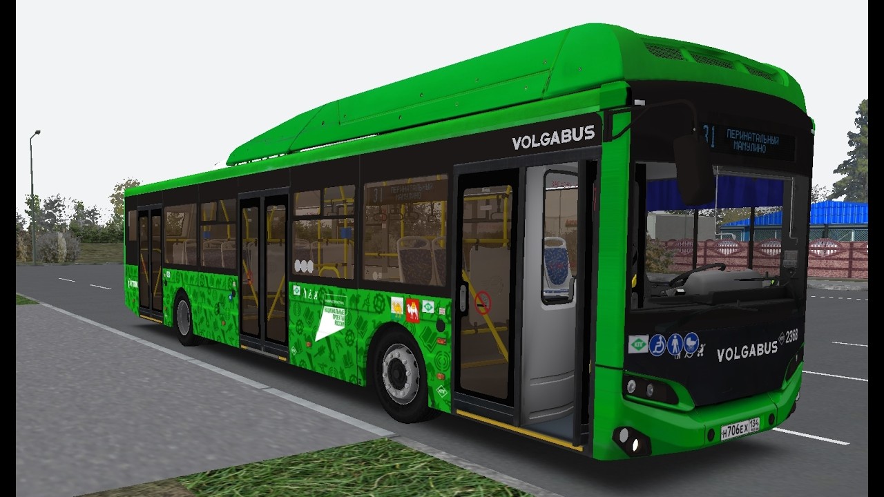 Челябинский VOLGABUS 5270.G4 (КПГ) + РЕЧЕВОЙ ИНФОРМАТОР. OMSI 2, Тверь, часть 31 маршрута