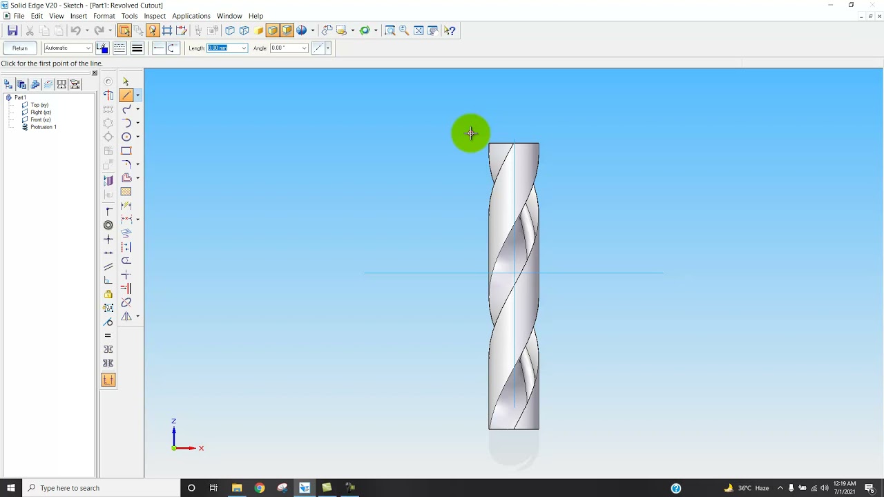 Exercise 17 Drill | SolidEdge V20 | machine design tutorial | CAD | Mechanical Engineering