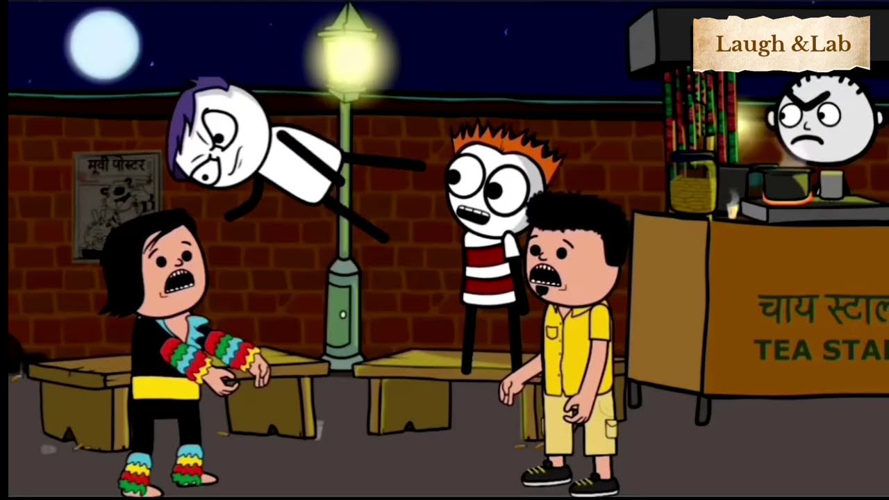 When You Meet Crazy Friends at Night 🤣 | Cartoon Comedy | @TheLaughLabg04b