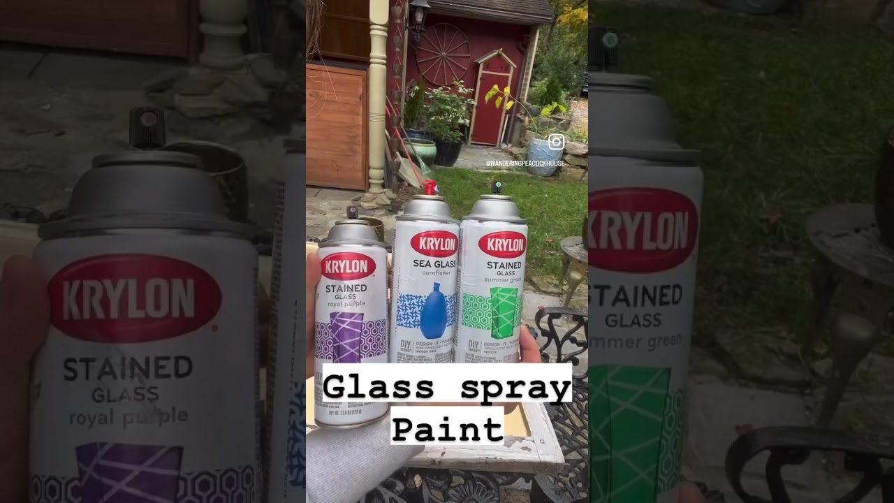 Stained glass and mirror effect with spray paint #spraypaint #spraypaintart #diy #windowpane