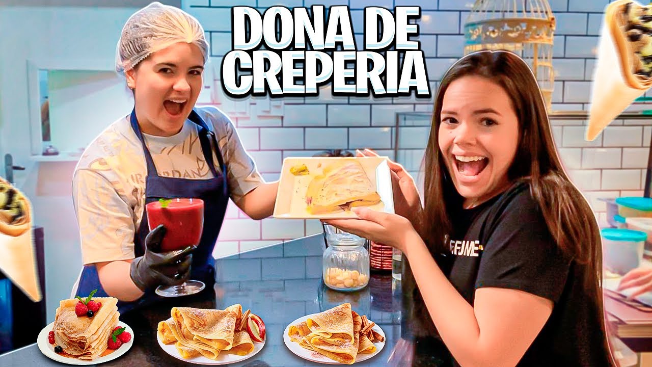 VIREI DONA DE UMA LOJA DE CREPES DE VERDADE POR UM DIA!!!