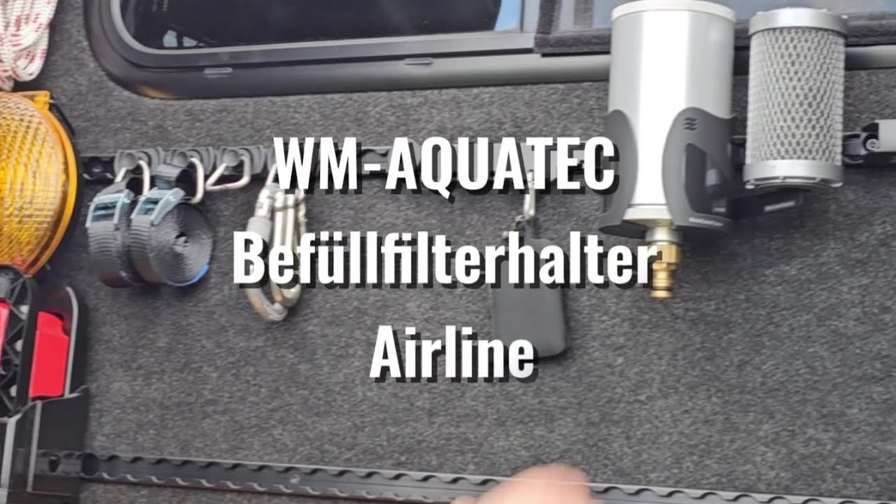 UNI-Halterung Horizontal f&uuml;r Airlinenschienen &ndash; Perfekte L&ouml;sung f&uuml;r WM aquatec Bef&uuml;llfilter