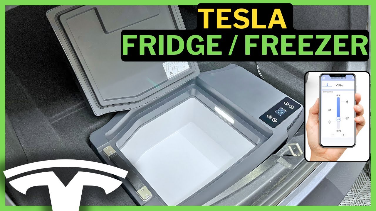 Tesla Model 3 / Y | Portable Fridge / Freezer | Bluetooth Enabled for Sub-Trunk | Hansshow Tesla