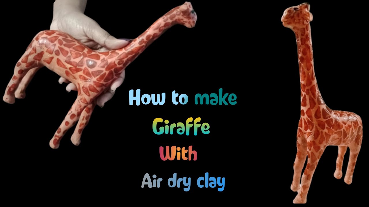 Toy Giraffe... making with Air dry clay..#csd..@csddiyarts...creativesimpl4840