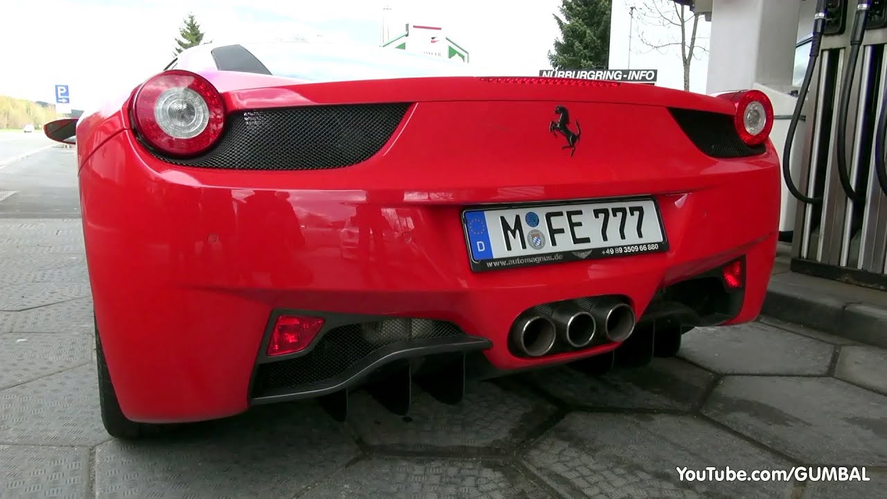 Ferrari 458 Italia - Massive LOUD Revs + Acceleration Sounds!