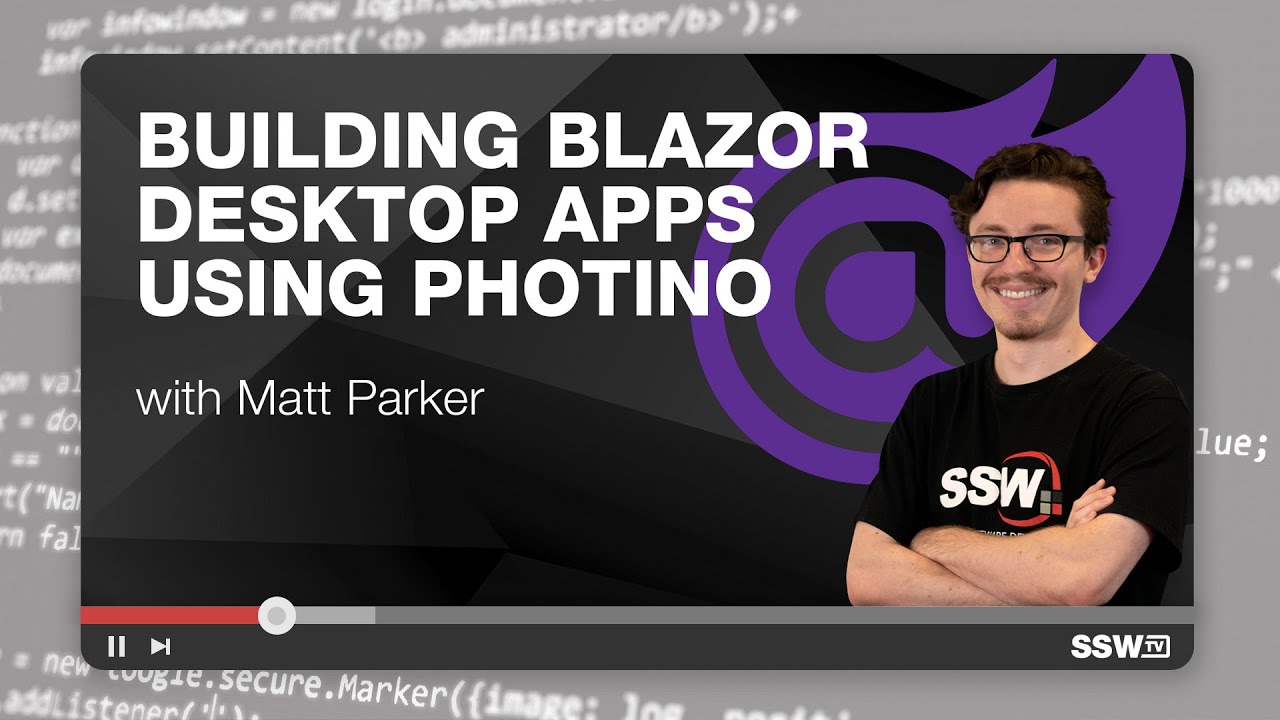 Создание кроссплатформенных десктопных приложений Blazor с помощью Photino | Мэтт Паркер | Группа...
