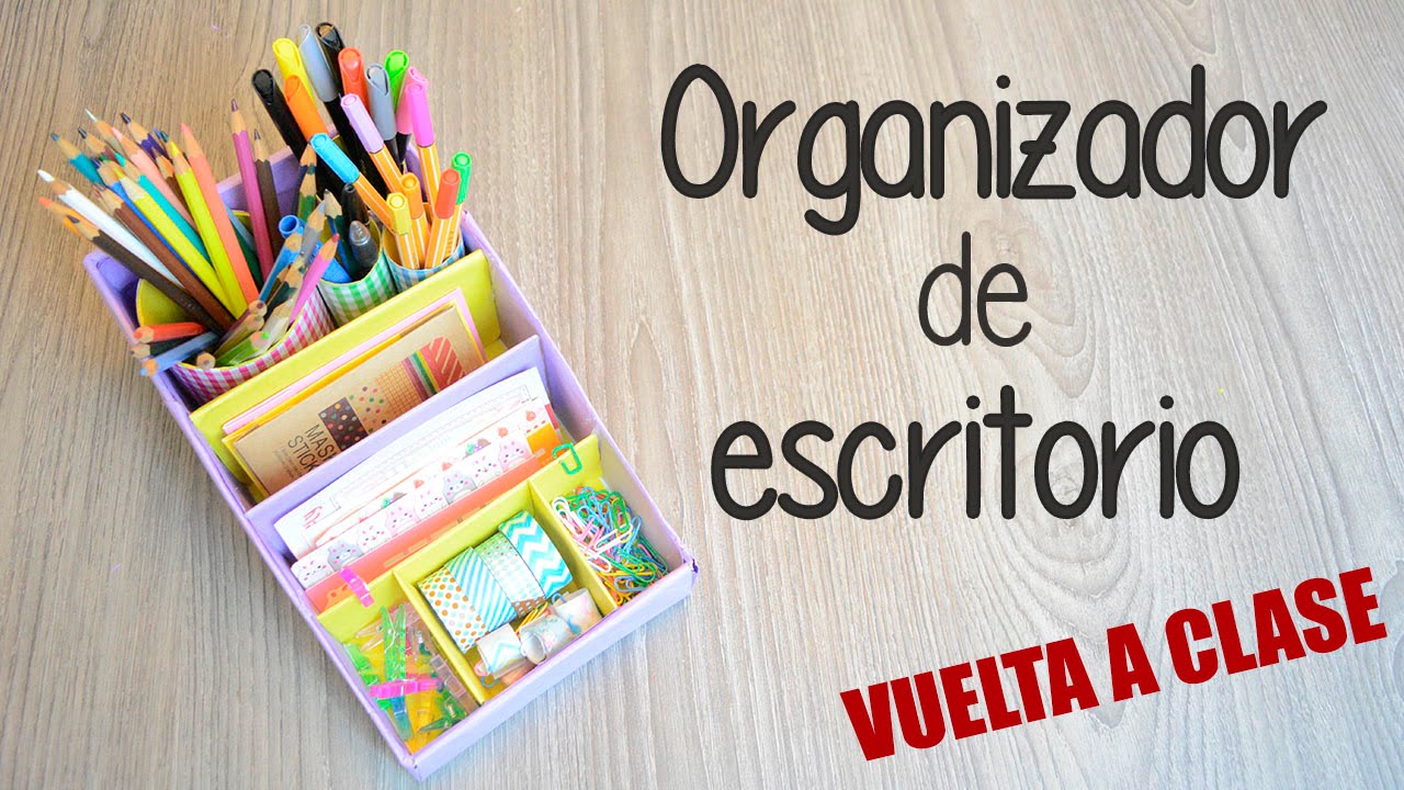 Organizador de escritorio - DIY con cartón