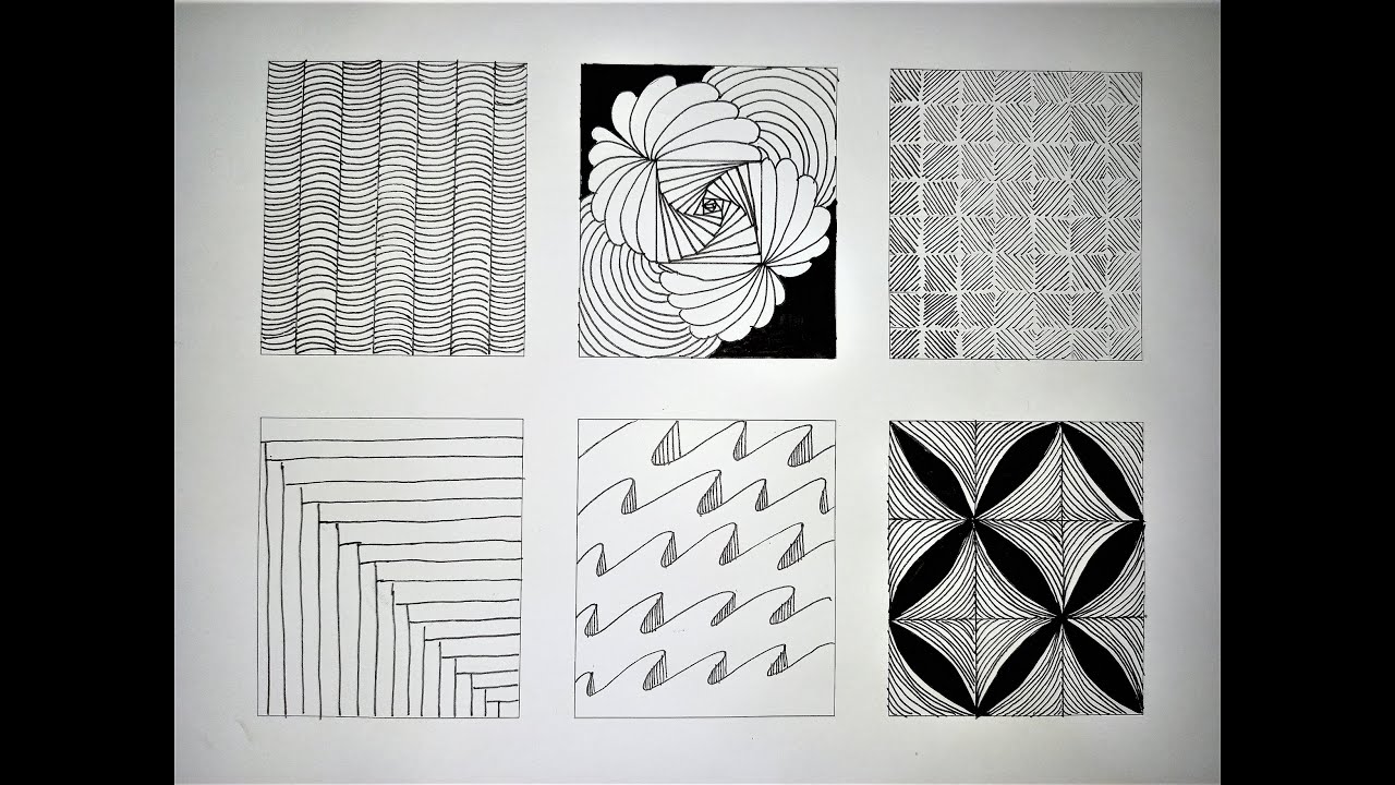 KOLAY ÇİZGİ ÇALIŞMASI - DESEN ÇALIŞMASI 4 - ZENTANGLE / EASY LINE - PATTERN WORK