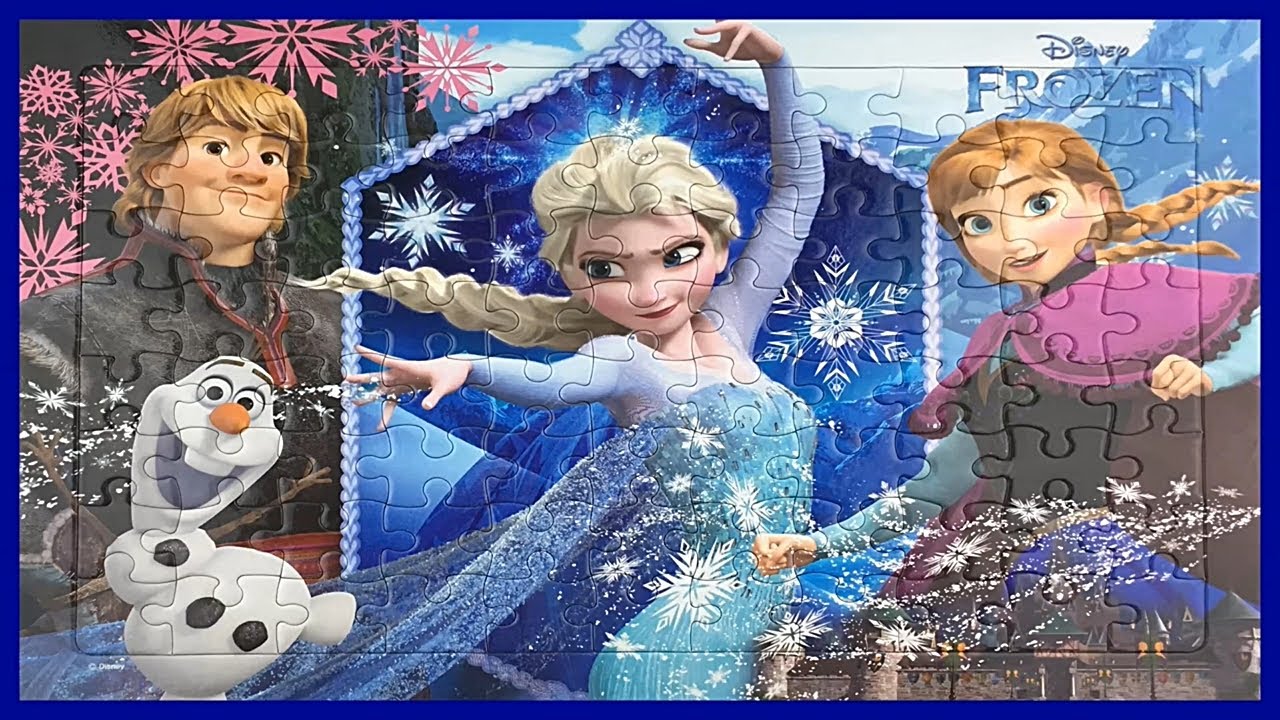 Frozen Puzzle Elsa Olaf Kristoff アナと雪の女王 パズル rompecabezas frozen - холодное сердце собираем пазлы
