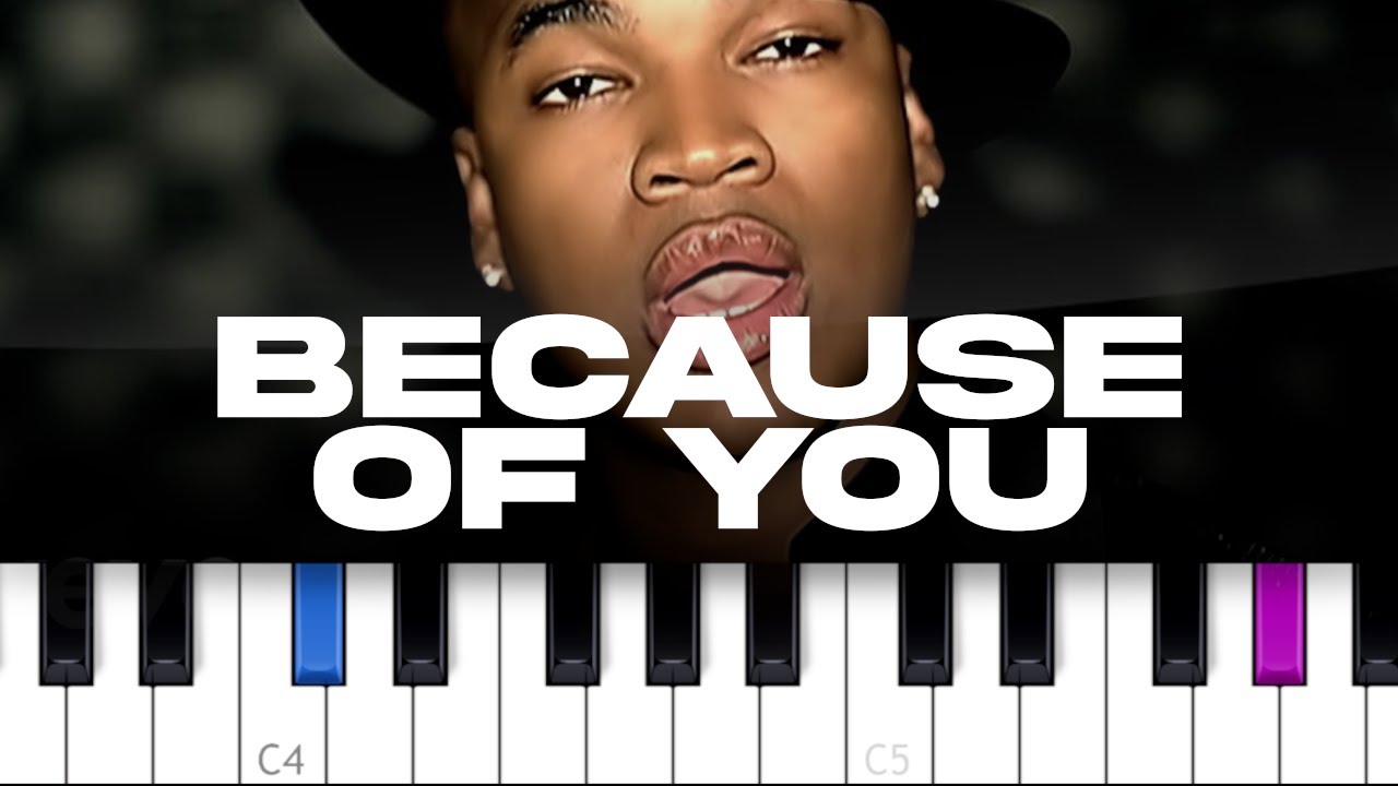 Ne-Yo - Because of You  (piano tutorial)