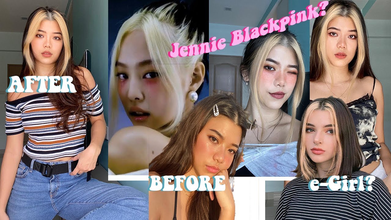 Bleaching my dark Asian hair DIY | E-girl tik tok hair // Jennie Blackpink how you like that