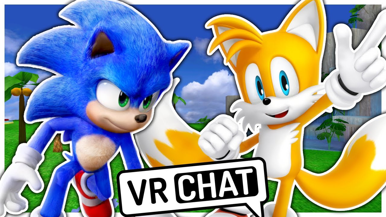 Movie Sonic Meets Modern Tails At The Chao Garden In VRCHAT!!
