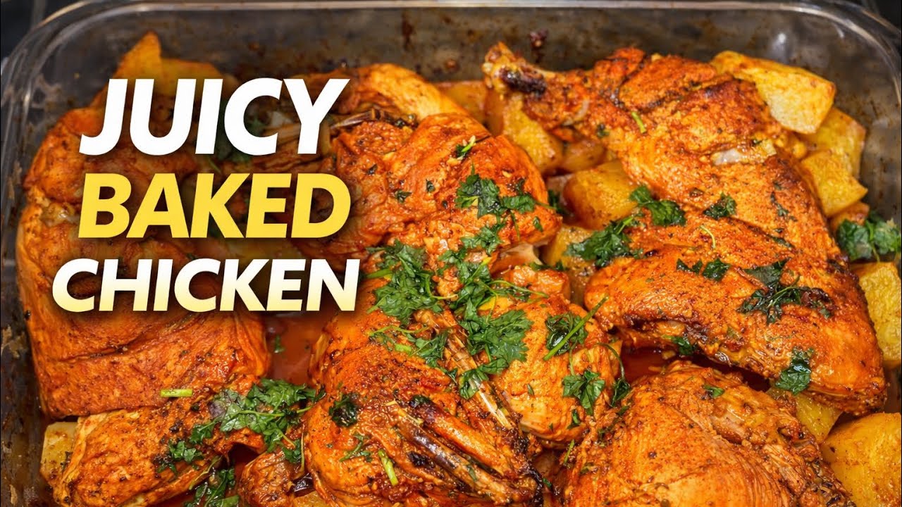 Juicy Oven Baked Chicken with Potatoes | Easy Family Dinner Recipe