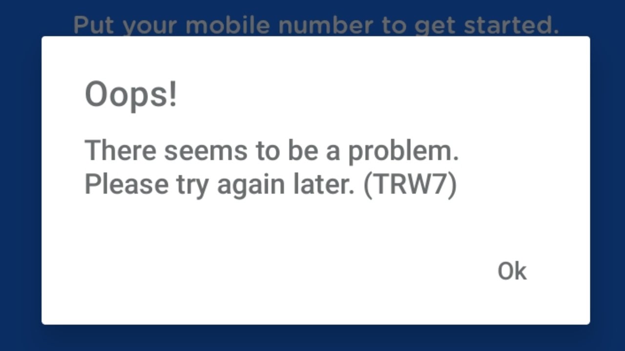 Fix GCash Oops ! There seems to be a problem. Please try again later.(TRW7) | GCash Code Problem