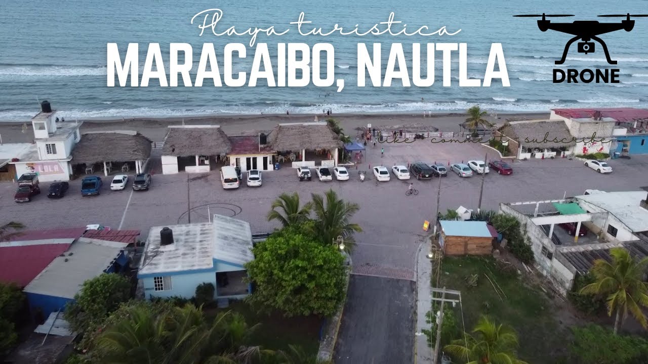 Playa tur&iacute;stica Maracaibo, Nautla, Veracruz | DRONE