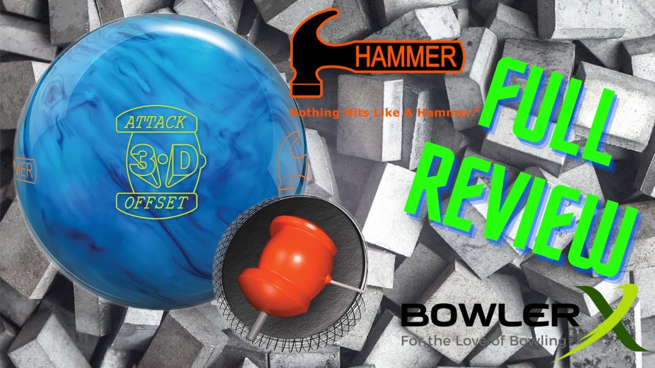 Hammer 3D Offset Attack Bowling Ball Video | BowlerX Full Uncut Review with JR Raymond