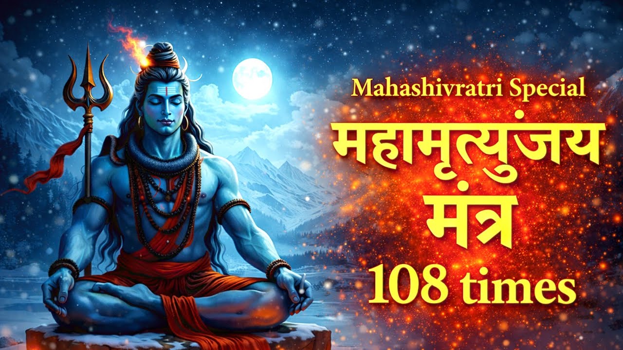 महामृत्युंजय मंत्र 108 Times | Mahamrityunjay Mantra 108 Times | Mahashivratri Special 2026 #shiv 