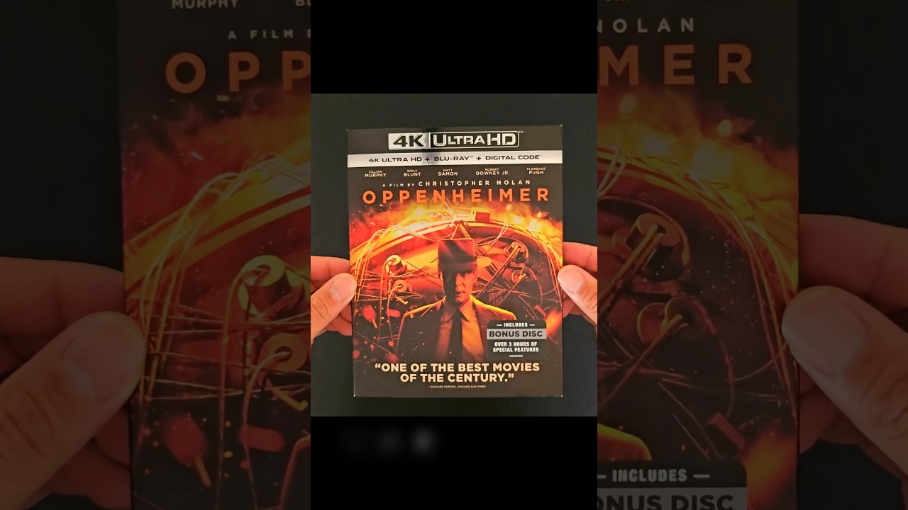 Oppenheimer 4K UltraHD Bluray Unboxing #shorts #oppenheimer
