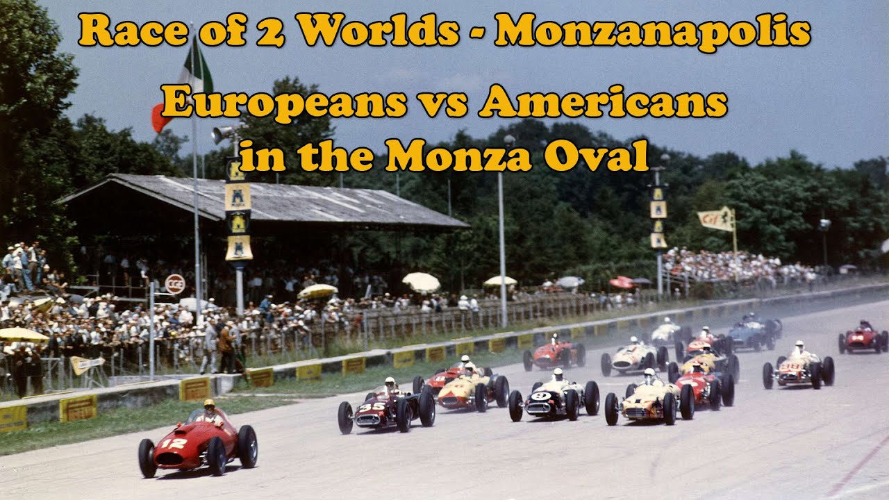 RARE FILM - Race of 2 Worlds - Monzanapolis 1957 (Monza Oval Race)