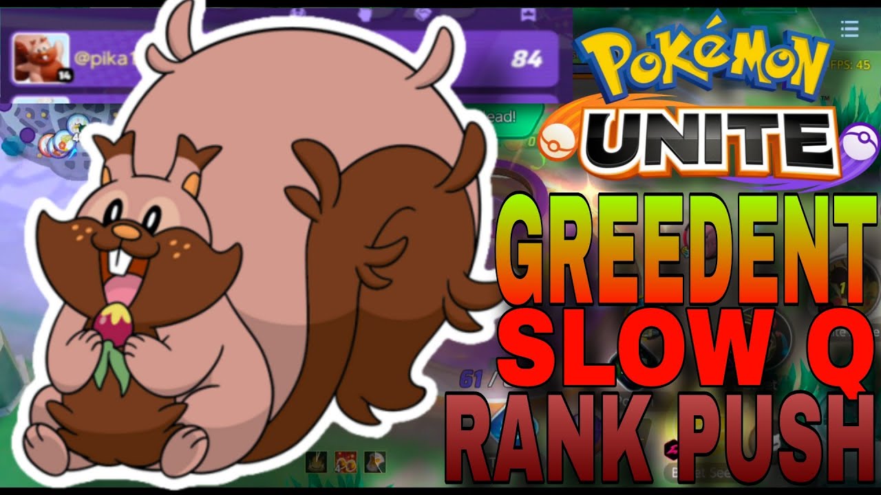 Greedent pro gameplay 😜 solo Q rank push pokemon unite gameplay || 