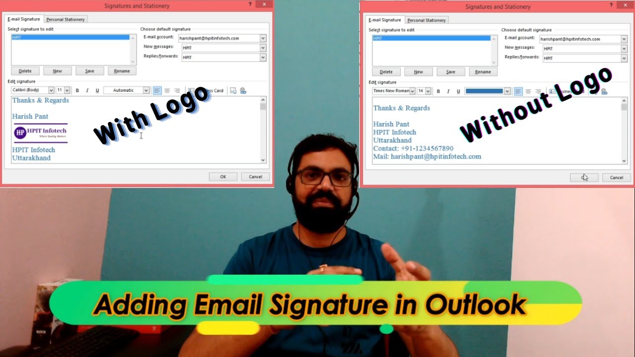 Add Signature in Outlook | How to Create Email Signature in Outlook | Email Signature
