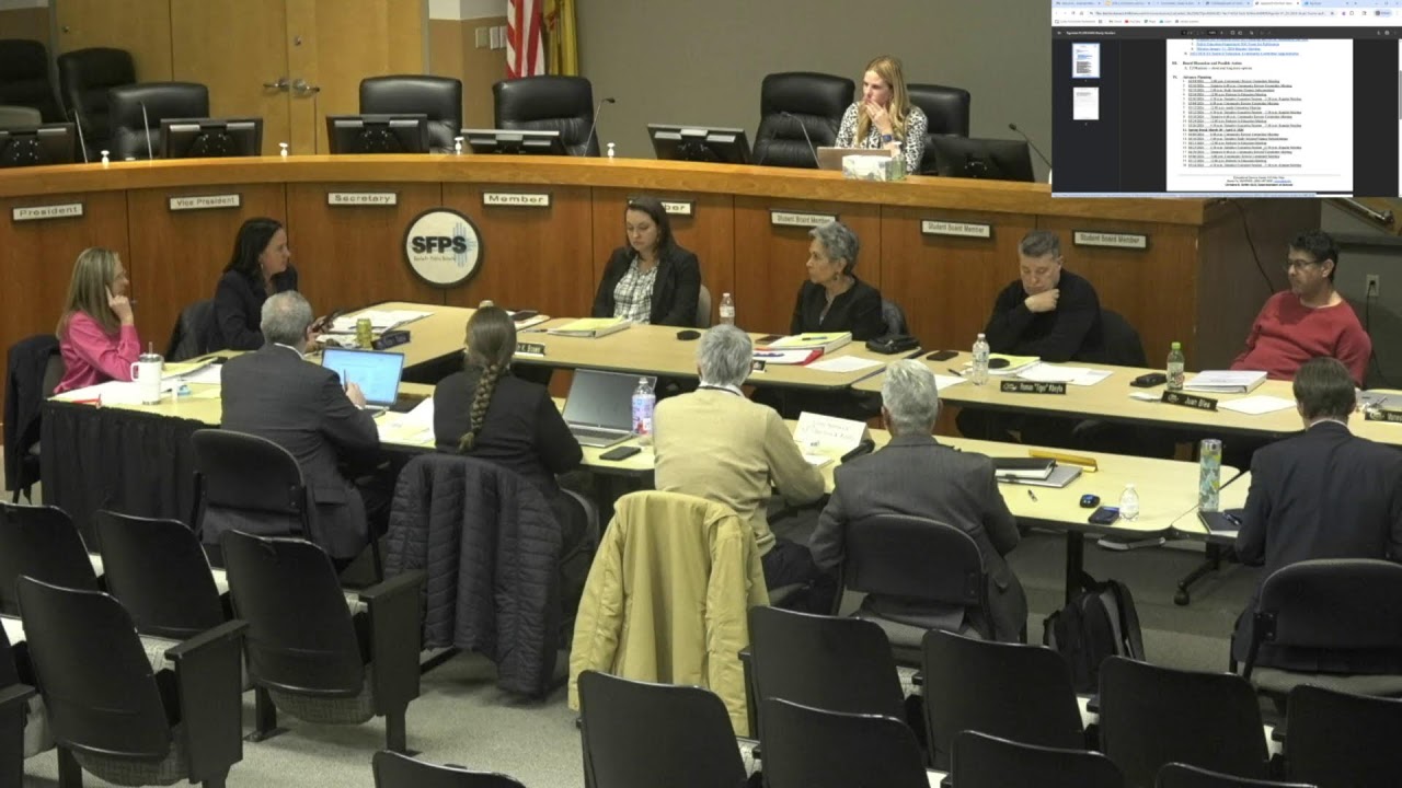 SFPS Board of Education Study Session for January 29, 2026