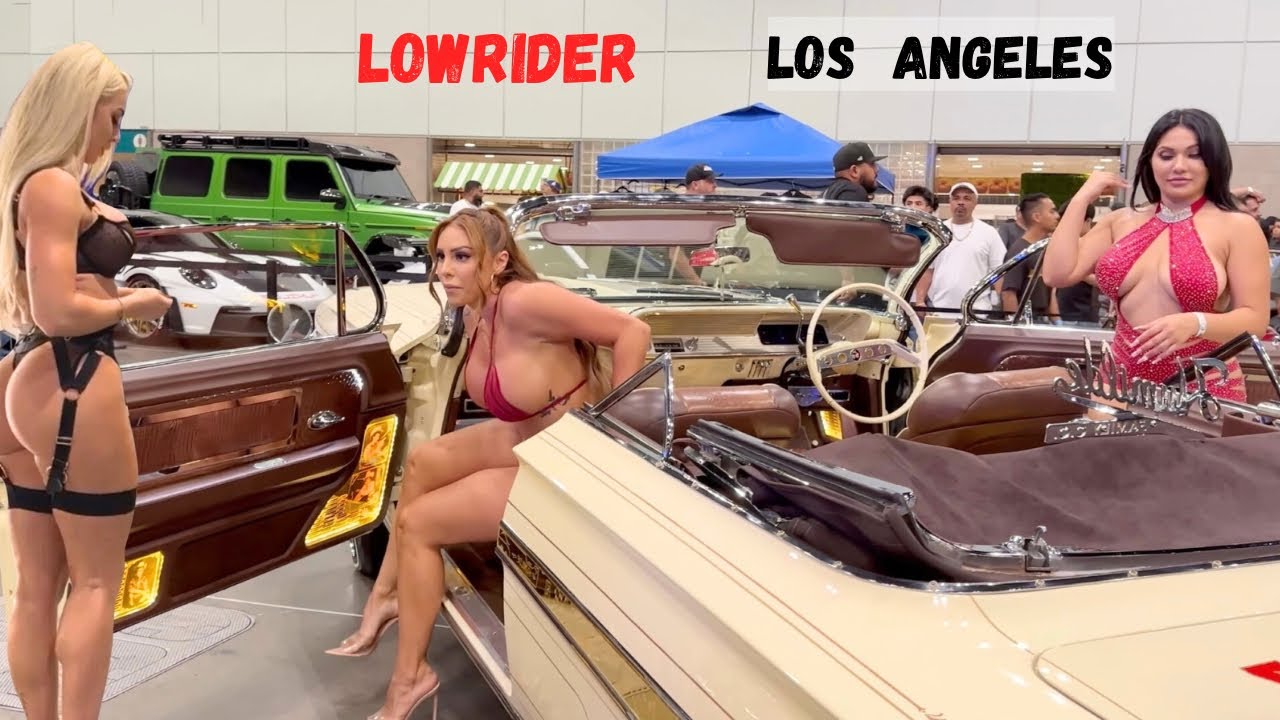 💃 BEAUTIFUL MODELS & INSANE LOWRIDERS – L.A. CAR SHOW VIBES! 🚘🔥