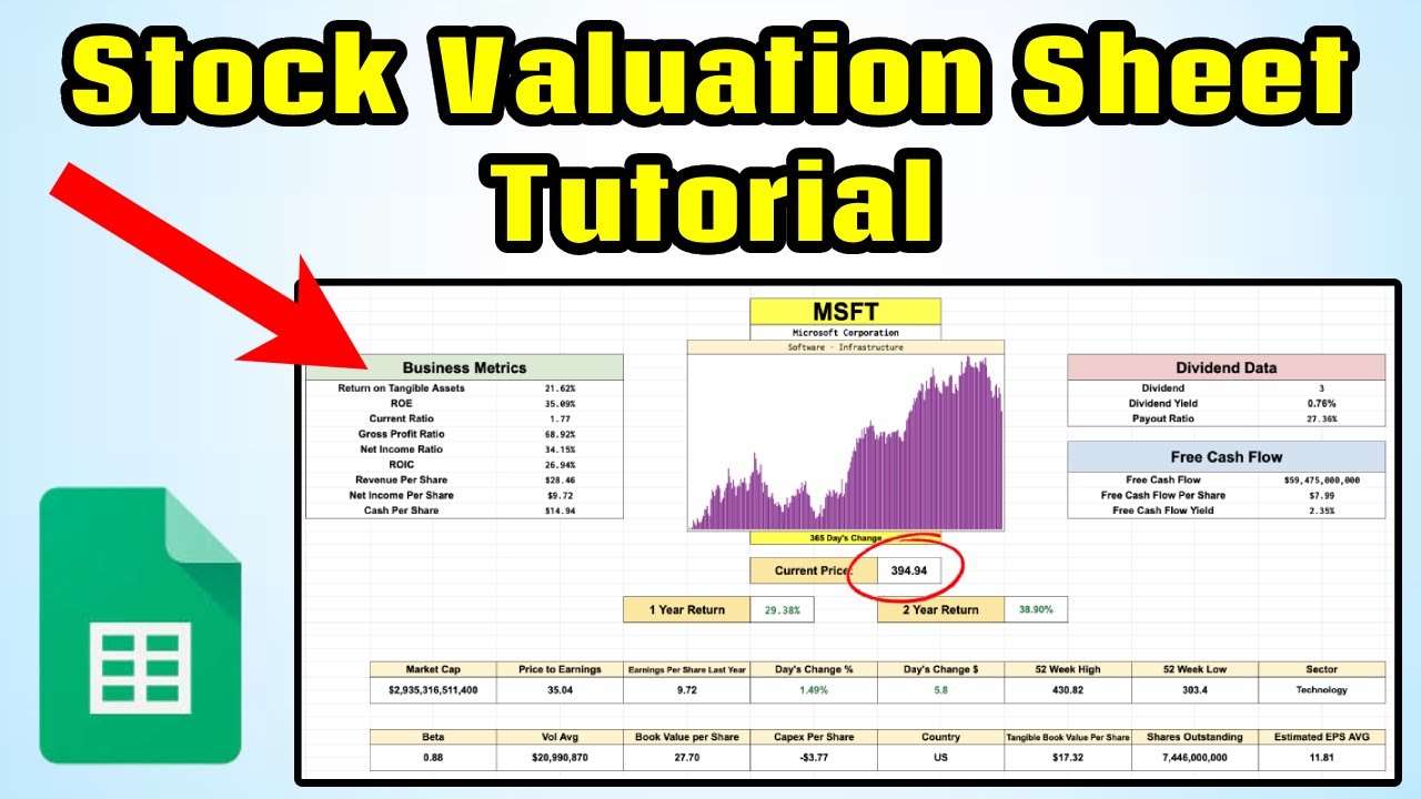 How to use the Stock Valuation Sheet (Tutorial)