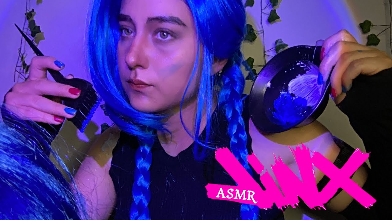 ASMR con JINX  💥💙 Te pinto el cabello de Azul | Roleplay (Arcane)