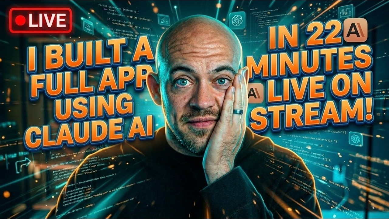 I Built a Full App in 22 Minutes Using Claude AI Live on Stream!