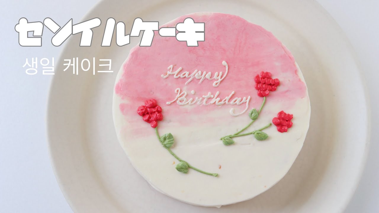 【母の日にもぴったり💐】韓国"センイルケーキ"誕生日ケーキ🎂｜Birthday Cake