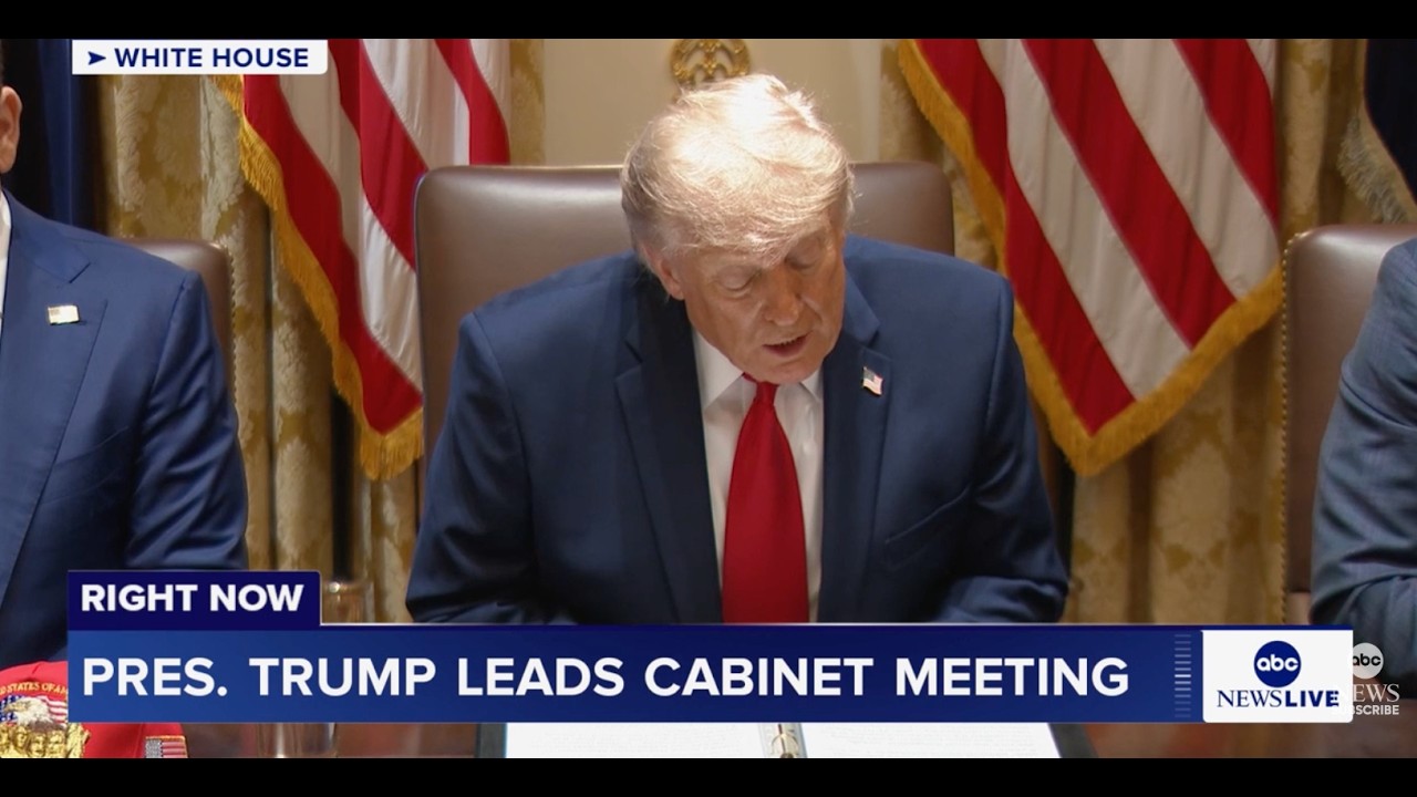 Президент Трамп проводит заседание кабинета министров в Белом доме: ПРЯМОЙ ЭФИР