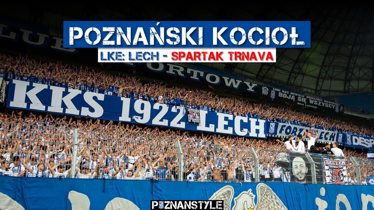 POZNAŃSKI KOCIOŁ: LECH - Spartak Trnava (10.08.2023): fanatyczny doping Kibiców Kolejorza