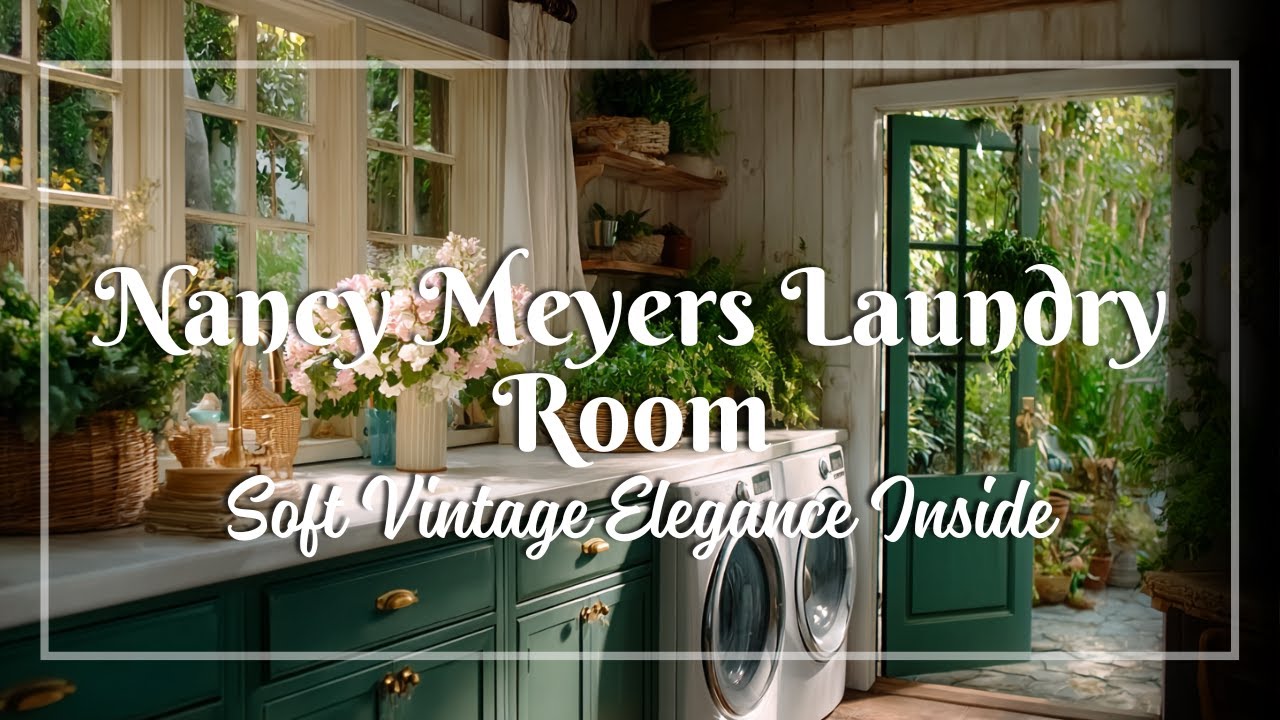 Nancy Meyers Vintage Laundry Room Ideas for Soft, Elegant Utility with Cottagecore Charm