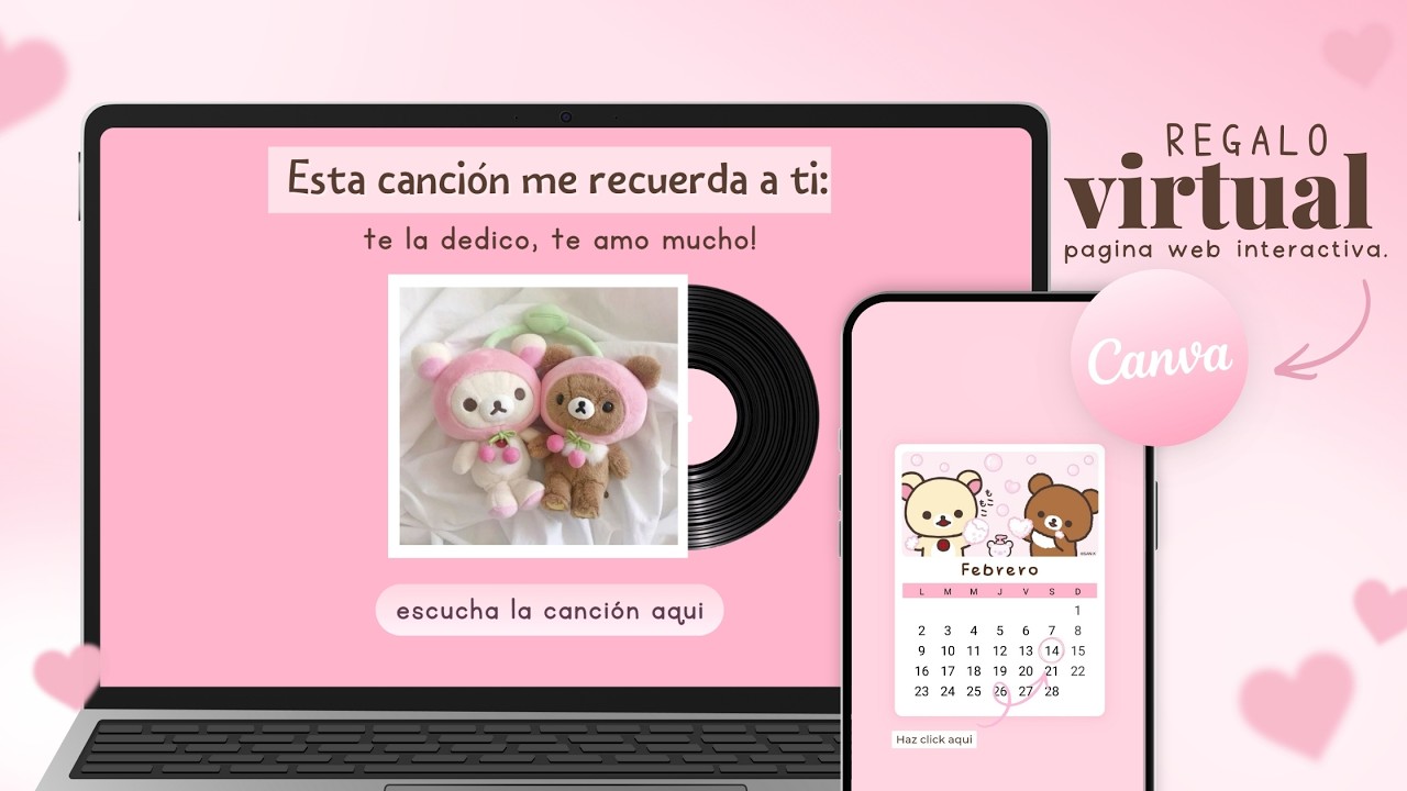 Regalo virtual para san Valentín + plantilla editable🩷 | @kcandytutos