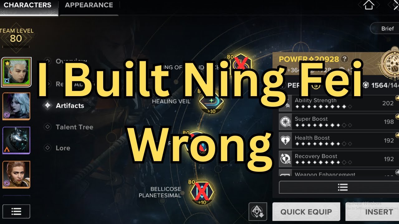 Ning Fei artifact guide (Destiny Rising)