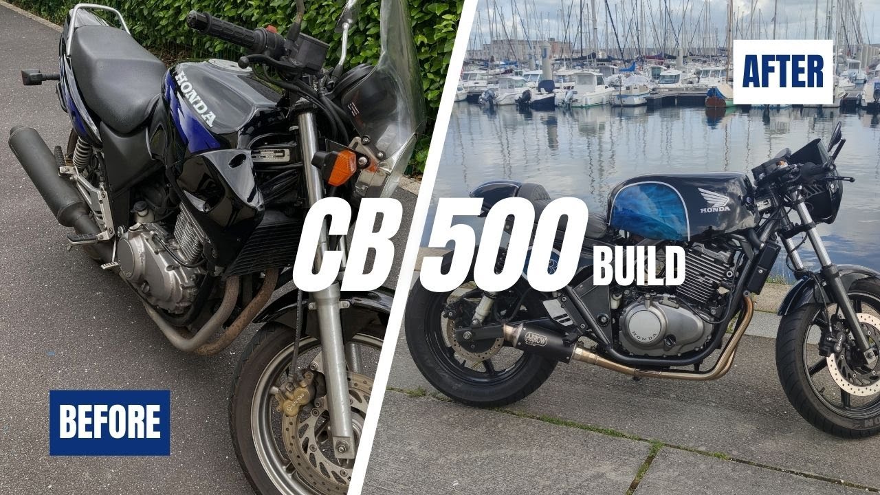 Building a HONDA CB500 1997 Cafe Racer in 8 Minutes !