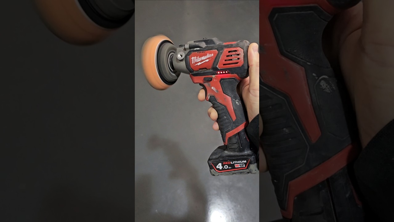 Milwaukee Mini Polisher. One of the BEST tools I've ever bought. #paint #cars #detailing #satisfying